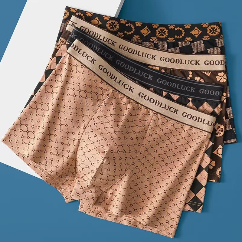 T na moda tamanho grande Shorts esportivos boxer masculino de luxo roupa interior boxer sem costura verão estilo fino re