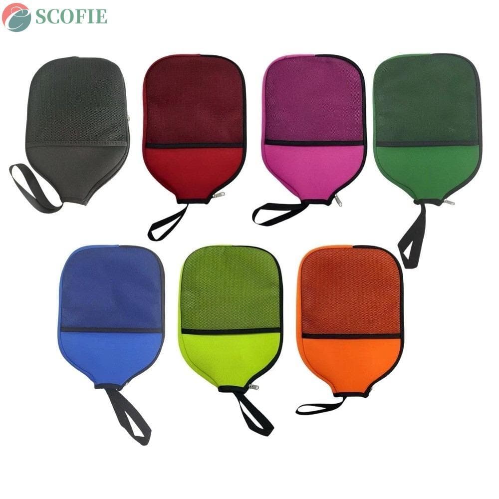 Capa Para Raquete De Pickleball SCOFIE , Bolsa Com Zíper , Design À Prova D'água , Estojo Remo , Resistente Ao Desgaste