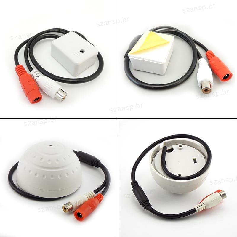 Mini Microfone CCTV Monitor De Som Dispositivo De Captação De Áudio Para Câmera De Segurança DVR Acessórios Vigilância P