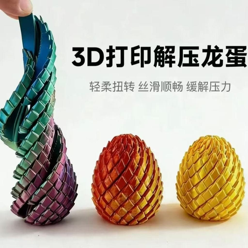 Brinquedo De Impressão 3D Descompressão Dragão Ovo Girando Deformação Bola Slime Criativo Das Crianças Presente