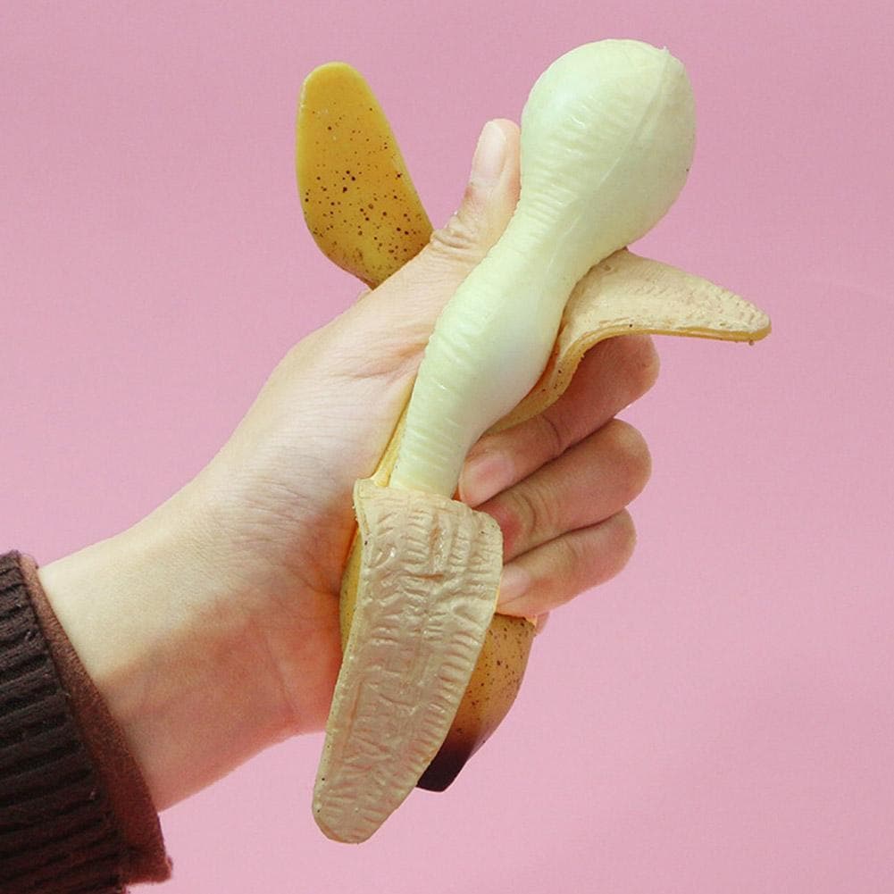 Brinquedos De Banana Espremer Brinquedo Antiestresse Alívio Do Estresse Ventilação Engraçado Macio Brincadeira Elástico
