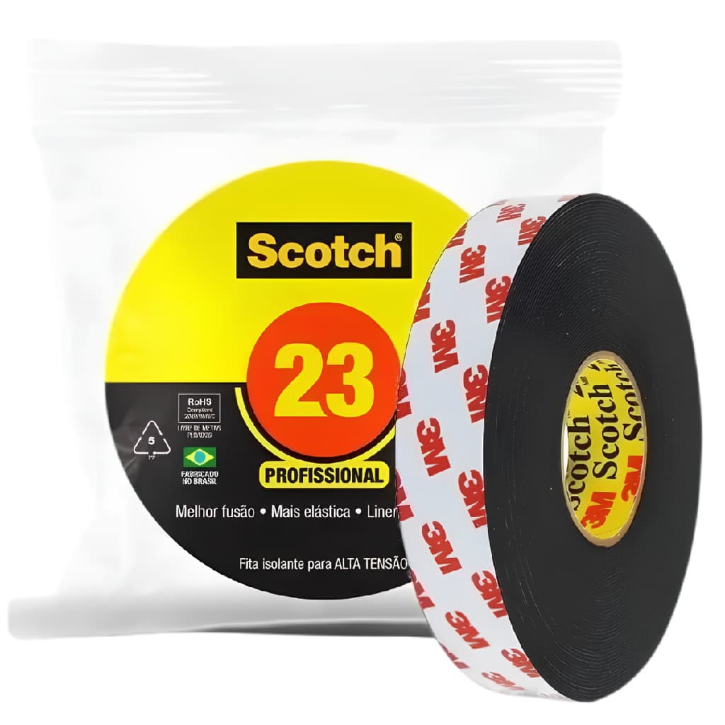 Fita Isolante AutoFusão 19mm X 2m Scotch 23 3M