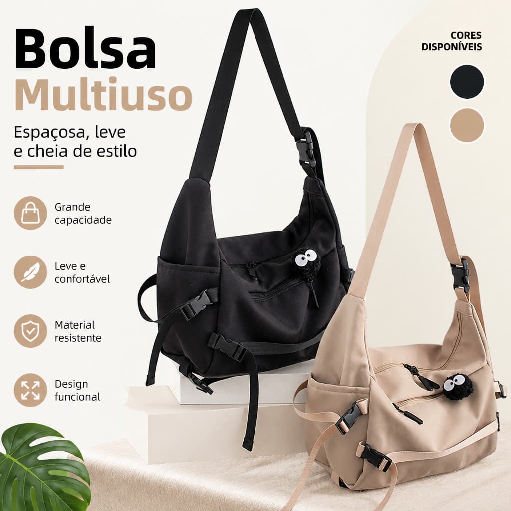 Unissex Bolsa Tiracolo Bolsa De Grande Capacidade Bolsa De Hip-Hop Esportiva Casual Adequado Para Escola E Viagens
