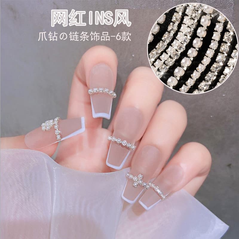 Ins estilo japonês garra corrente de diamante Super piscando luz tridimensional luxo Metal diamante jóias pode cortar di