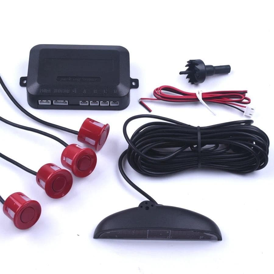 1 Conjunto Kit De Sensor De Estacionamento De Carro Display LED Automático 4 Sensores Para Todos Os Carros Assistência R