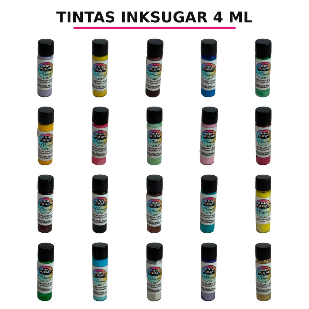 InkSugar Tinta Alimentícia - Cores Variadas - 4ml ou 12 ml