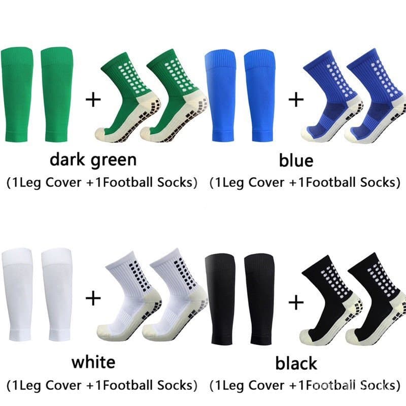 Kit Meia De Futebol Antiderrapante + Suporte para Panturrilha MDL01