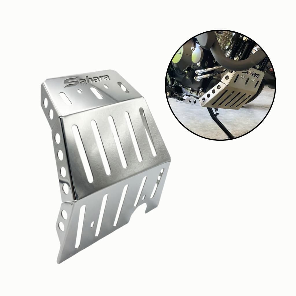 Protetor Carter Aço Carbono Cromado Honda Sahara 300 2024 2025 2026 2027