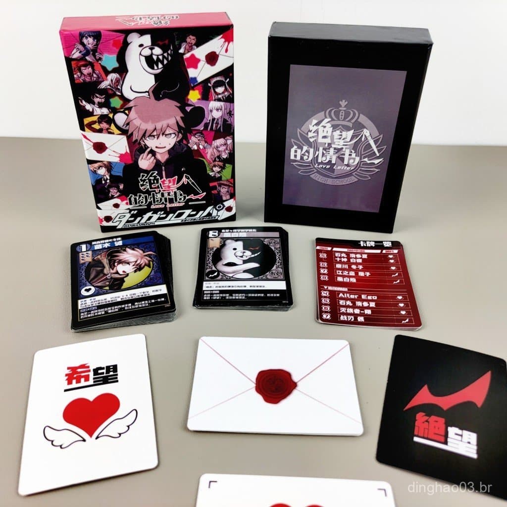 Jogo de Tabuleiro Cartas de Amor Desesperado, Jogo de Cartas de Amor Chinês, Jogo de Festa Misterioso Danganronpa para 2