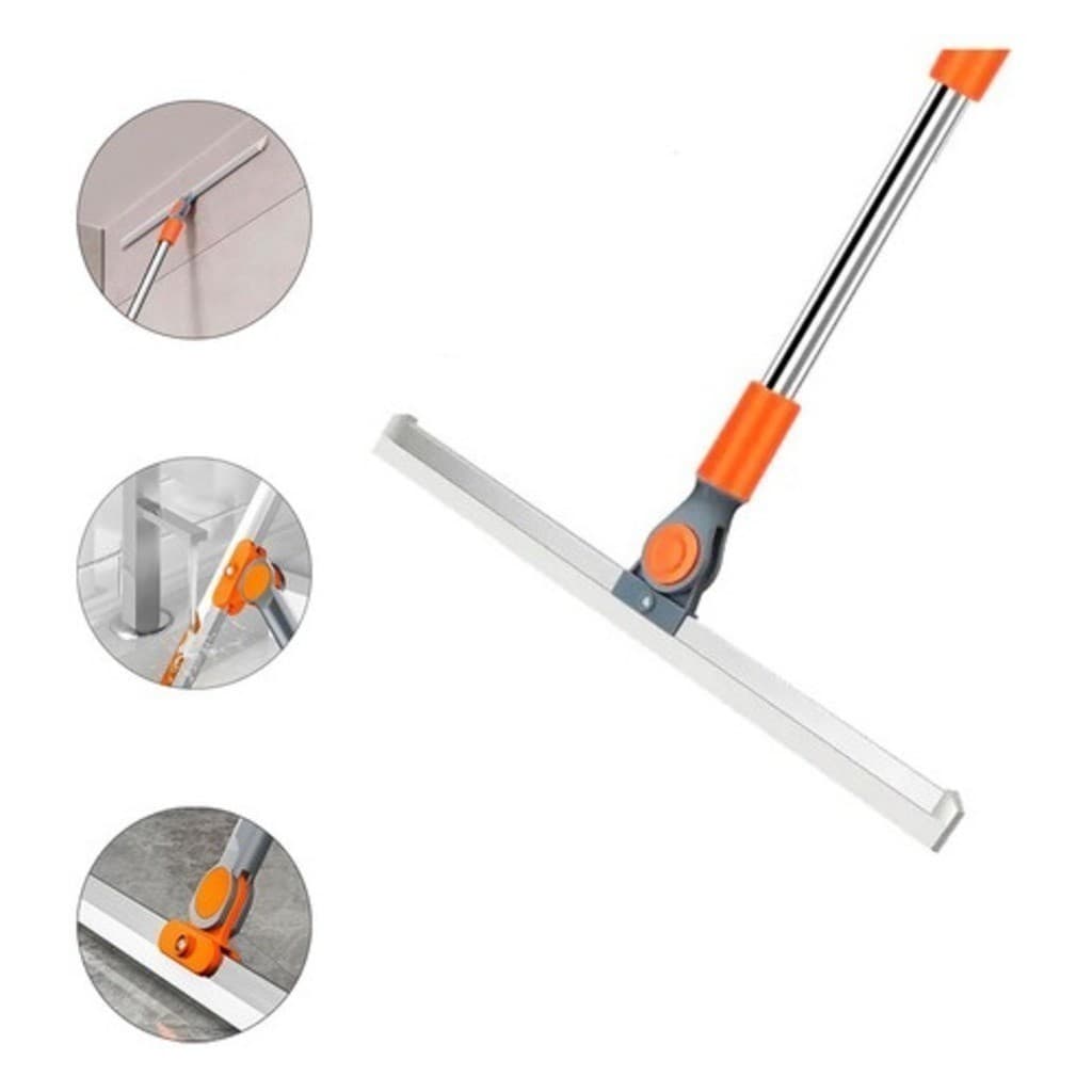 Rodo de Silicone Para Limpeza de Piso Vidros Com Gancho Secos e Molhados Uso Duplo Vassoura Mágica