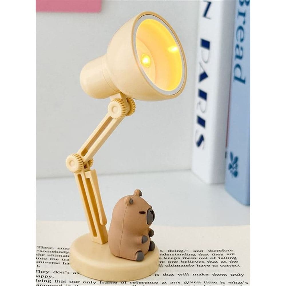 Kapibara dos desenhos animados Mini luz Ultra-pequena luz quente desconectado dormitório estudante luz da noite Desktop
