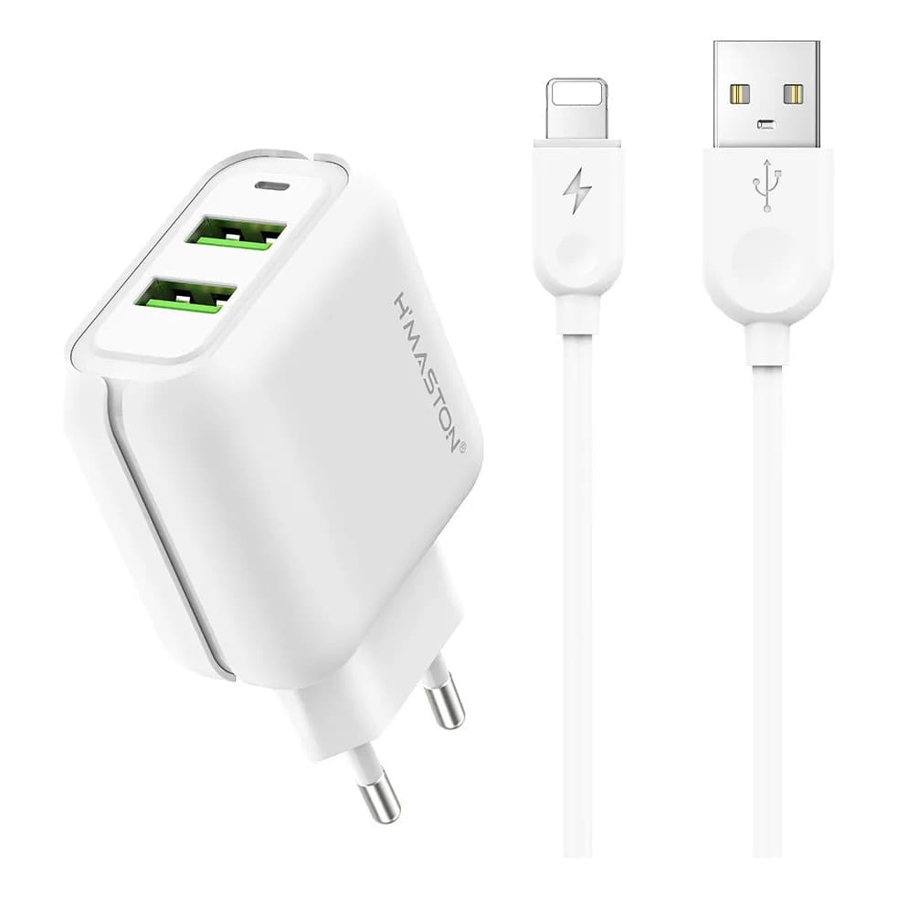 Carregador Turbo 25w H'maston Y24 2usb Fonte Torre Fast Char