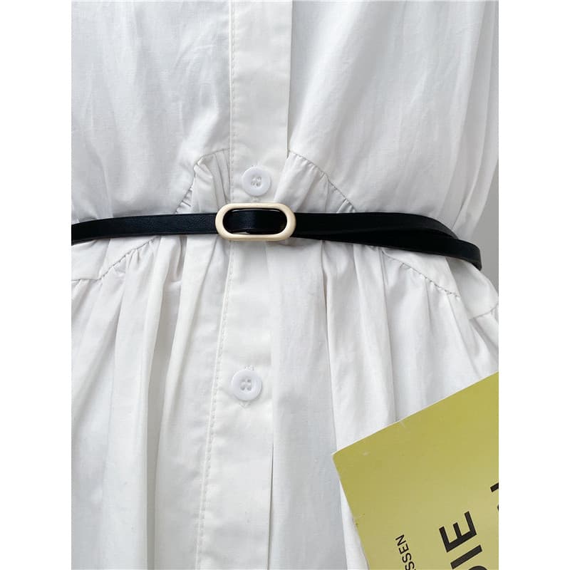 Pequeno cinto pequeno feminino simples All-Match moda cinto fino ins estilo saia decorativa com Jeans com preto não poro