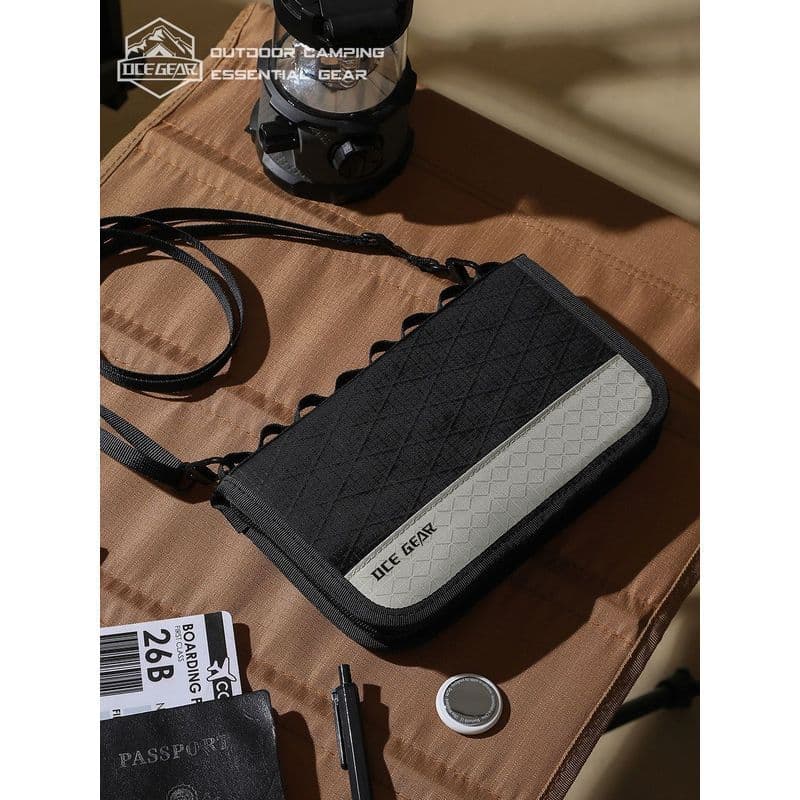 OCEGEAR Crossbody porta-passaporte RFID Anti-roubo Bolsa para documentos de viagem porta-passaporte Bolsa prateada airta