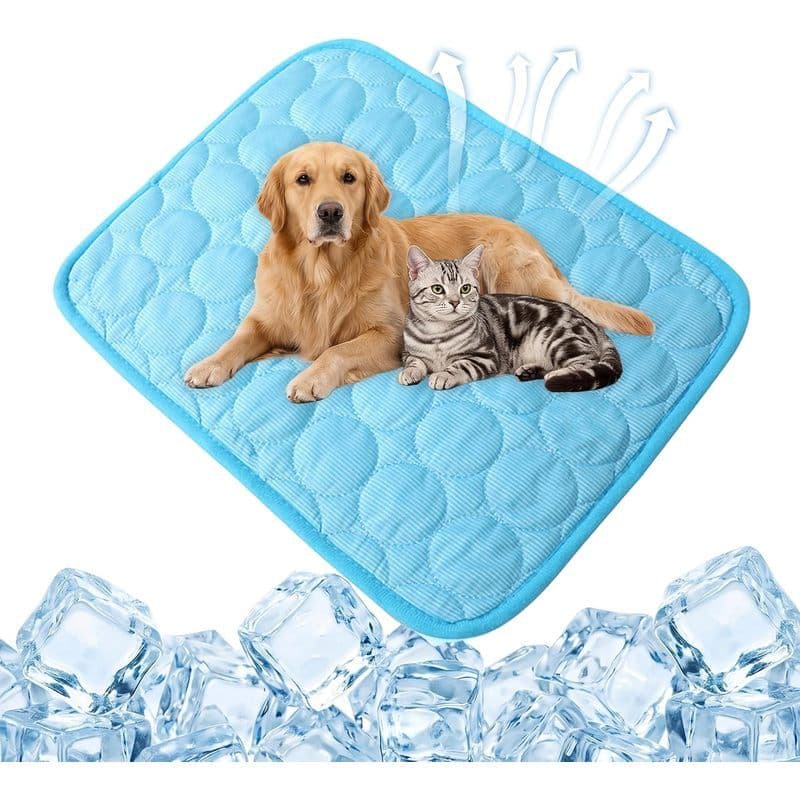 Tapete De Resfriamento Para Cães , Seda Gelada Com Automático , Almofada Portátil Lavável E Antiderrapante Animais De Es