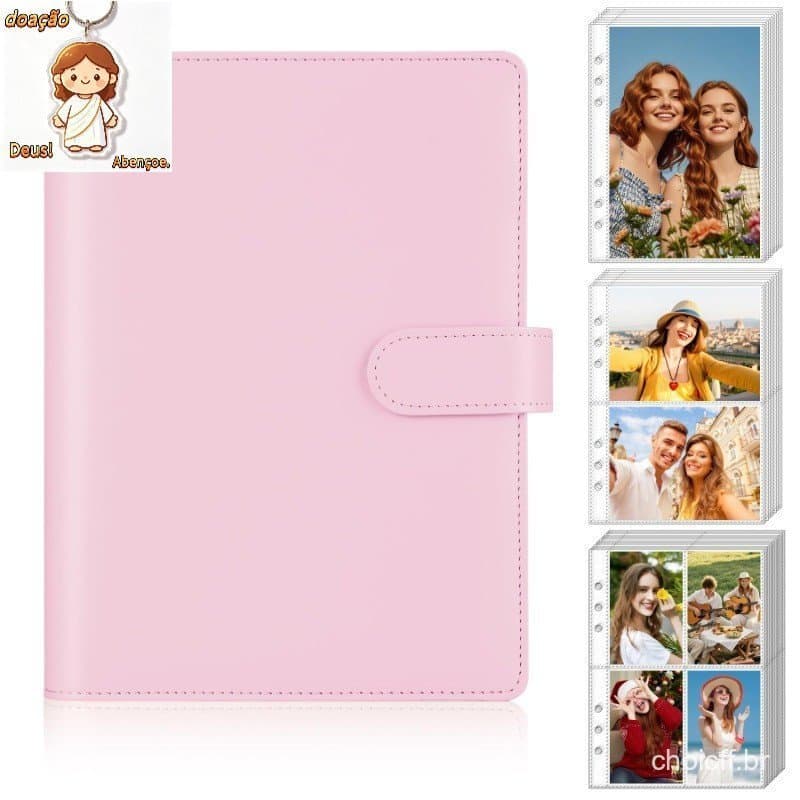 256 álbuns de fotos para Polaroid Instax Mini 12/11/9/90/70/40/8, álbum de fotos universal de 3 polegadas em PU