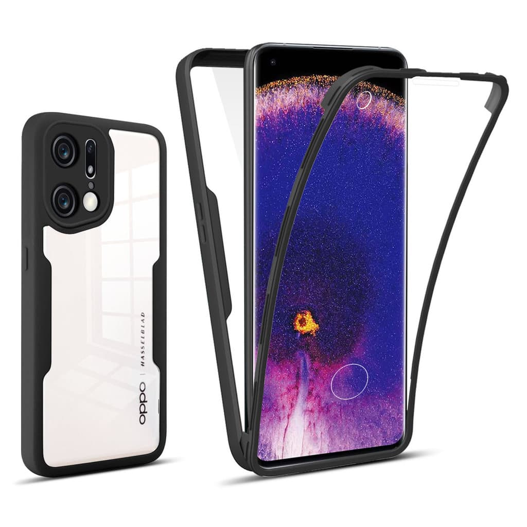 Adequado para OPPO Find X5Pro Phone Case OPPO Find X5 Case Film Integrado Transparente Tela com tudo incluído Capa prote