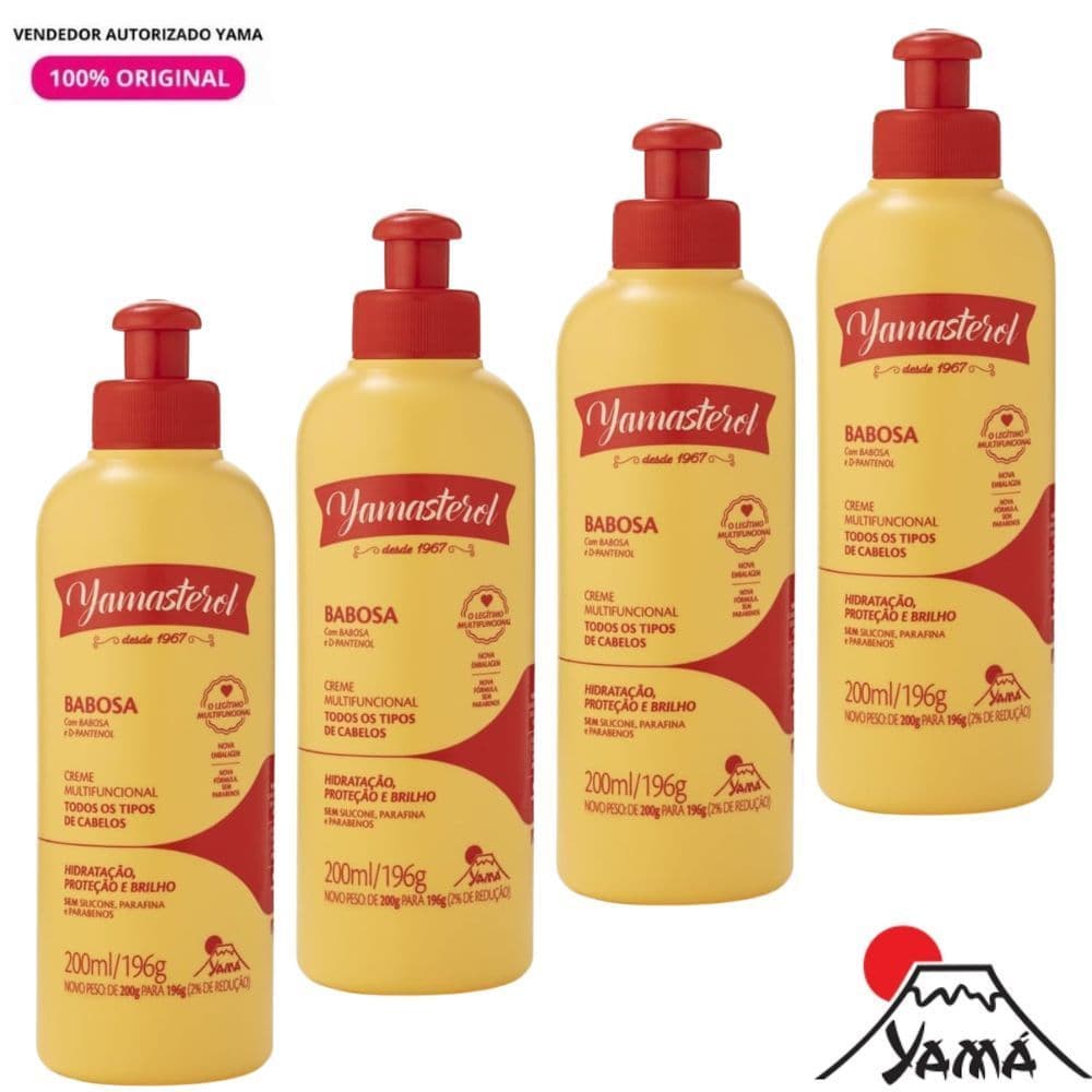 Yamasterol Babosa e D-Pantenol 200ml - Yamá (Escolha sua quantidade: 1 até 4un!)
