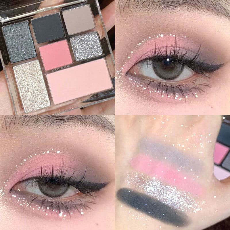 MEIBAOGE Nova paleta de sombras transparentes de sete cores fosca perolada cor terra sombra para iniciantes sombra barat