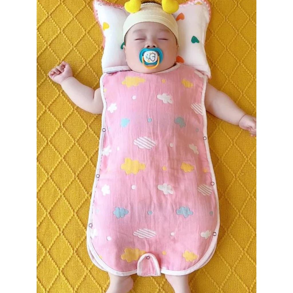 Pequeno mês de idade bebê gaze saco de dormir verão estilo fino ar condicionado quarto bebê dedicado sem mangas colete r