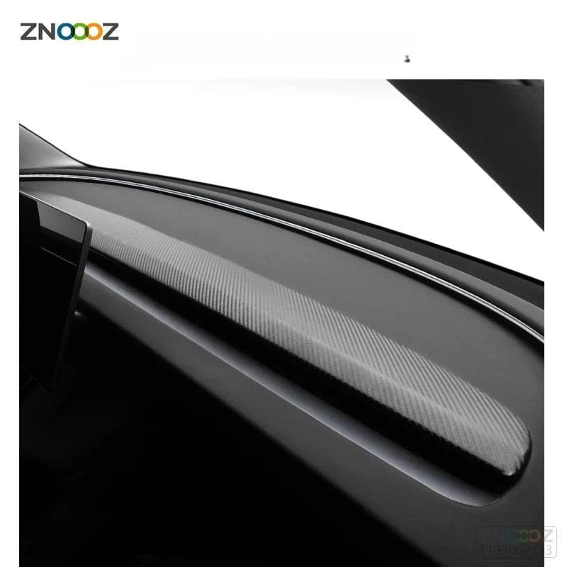 Para Tesla Modelo 3 Highland 2023 2024 Console Central Painel Guarnição Adesivo Feito De Fibra De Carbono Acessórios Int
