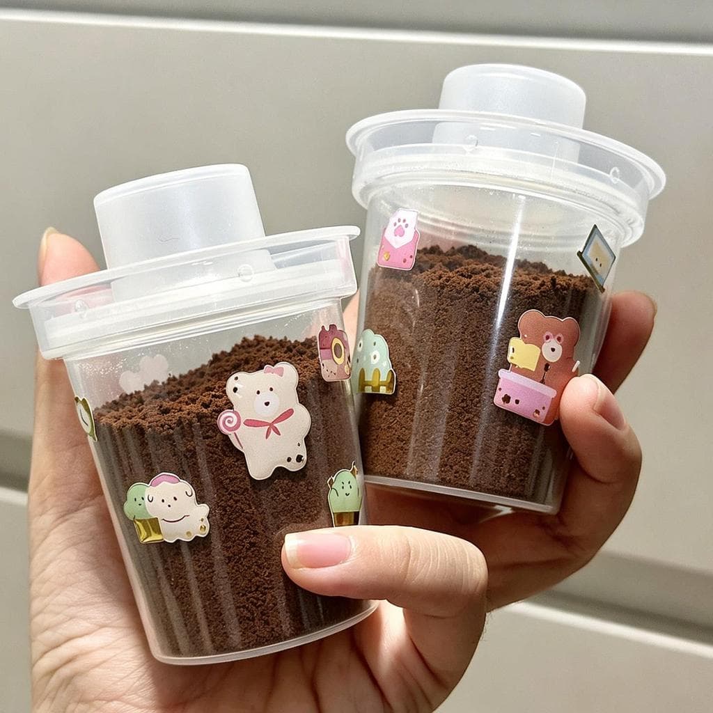 Café em pó Sub-engarrafamento de qualidade alimentar trabalhar portátil frasco hermético esportes Fitness proteína em pó
