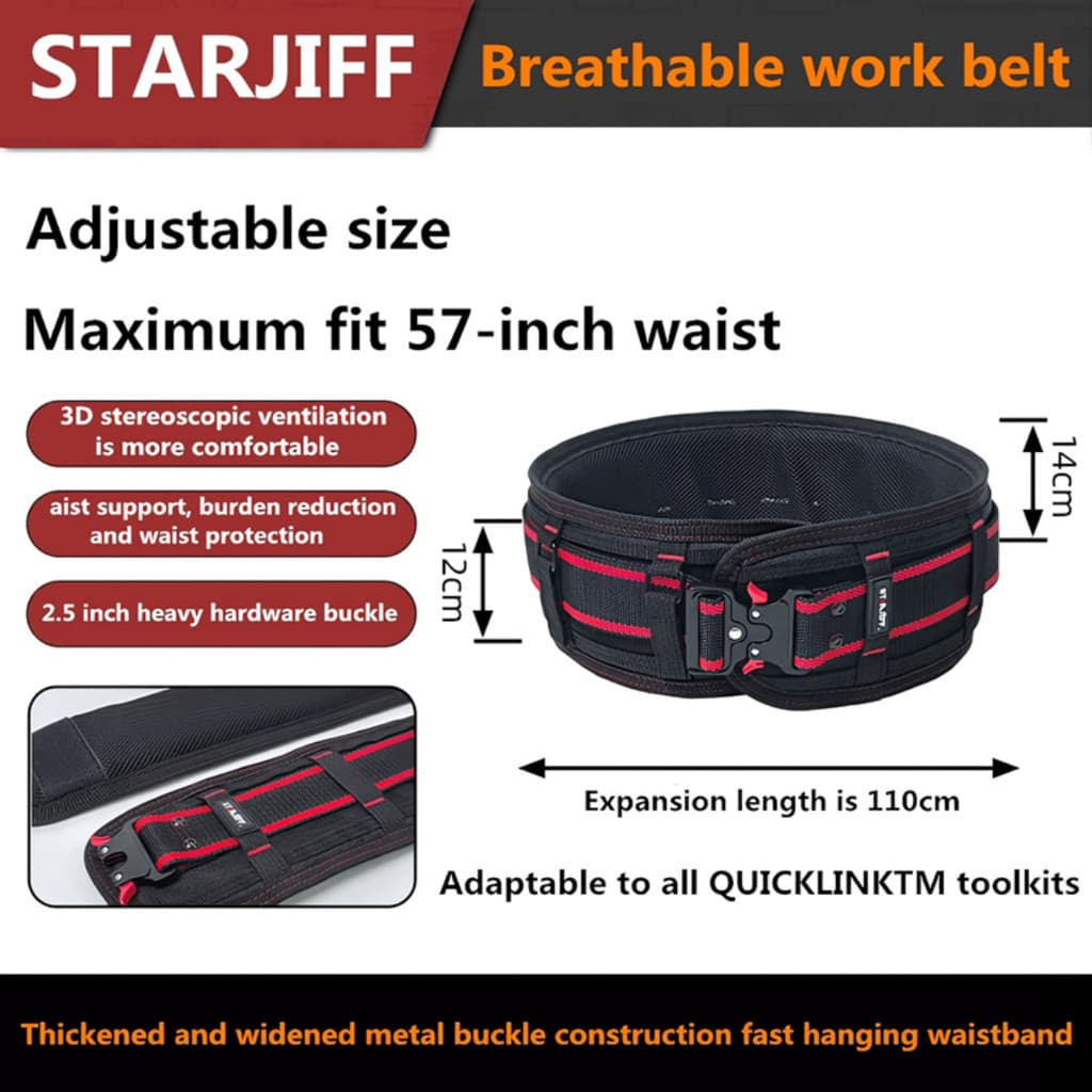 STARJIFF HC2512 Cinto Respirável De Suspensão Rápida De Ferramentas De Construção E Ampliado