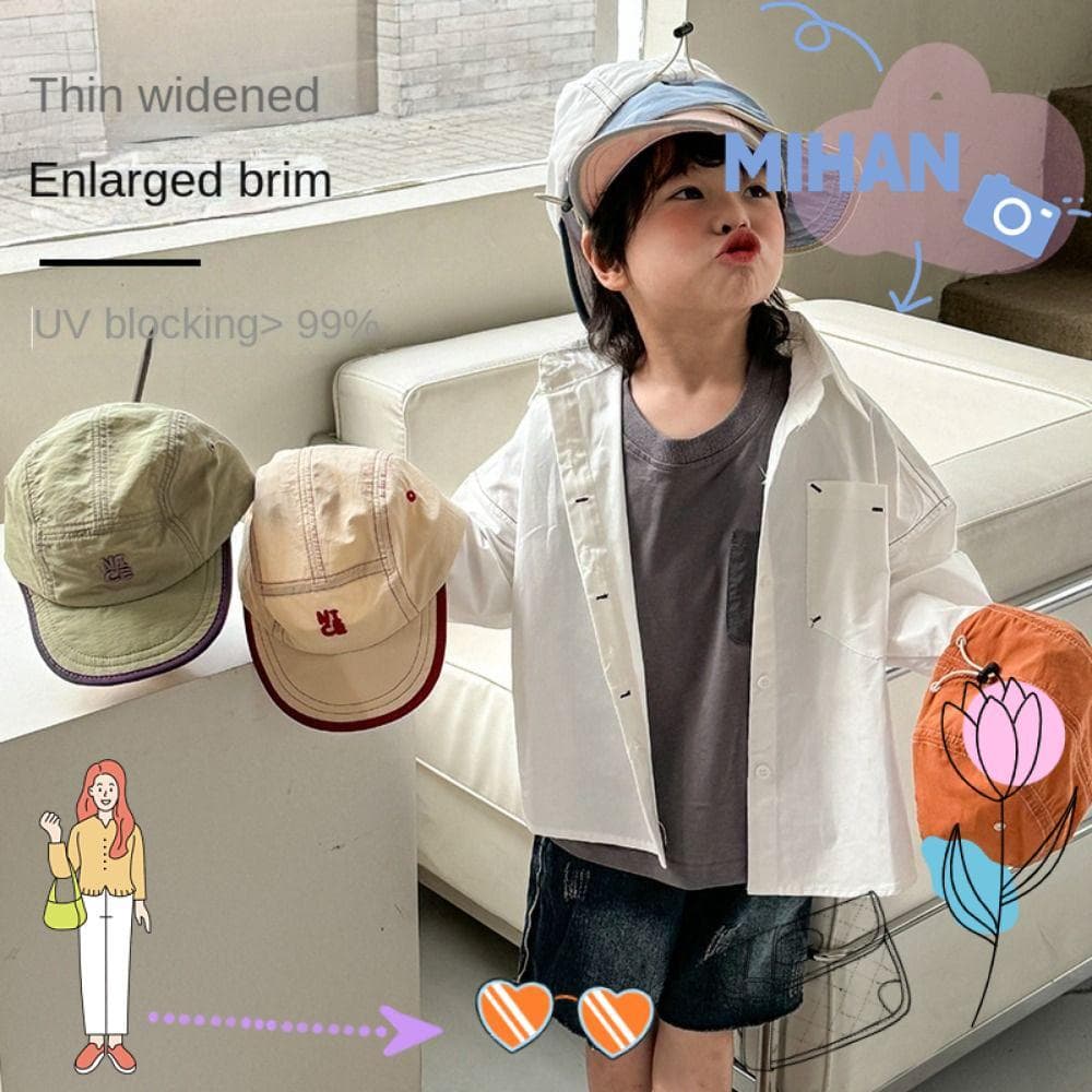 Boné De Beisebol Infantil , Pico , Chapéu De Sol De Secagem Rápida , Bonés Infantis Bordados Com Letras Da Moda