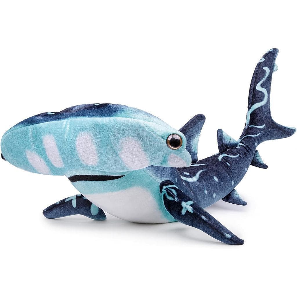 Brinquedo De Pelúcia Fofo De Tubarão-Martelo Gigante Frankiezhou-Realista Azul Longo , Criaturas Marinhas Super Macio ,