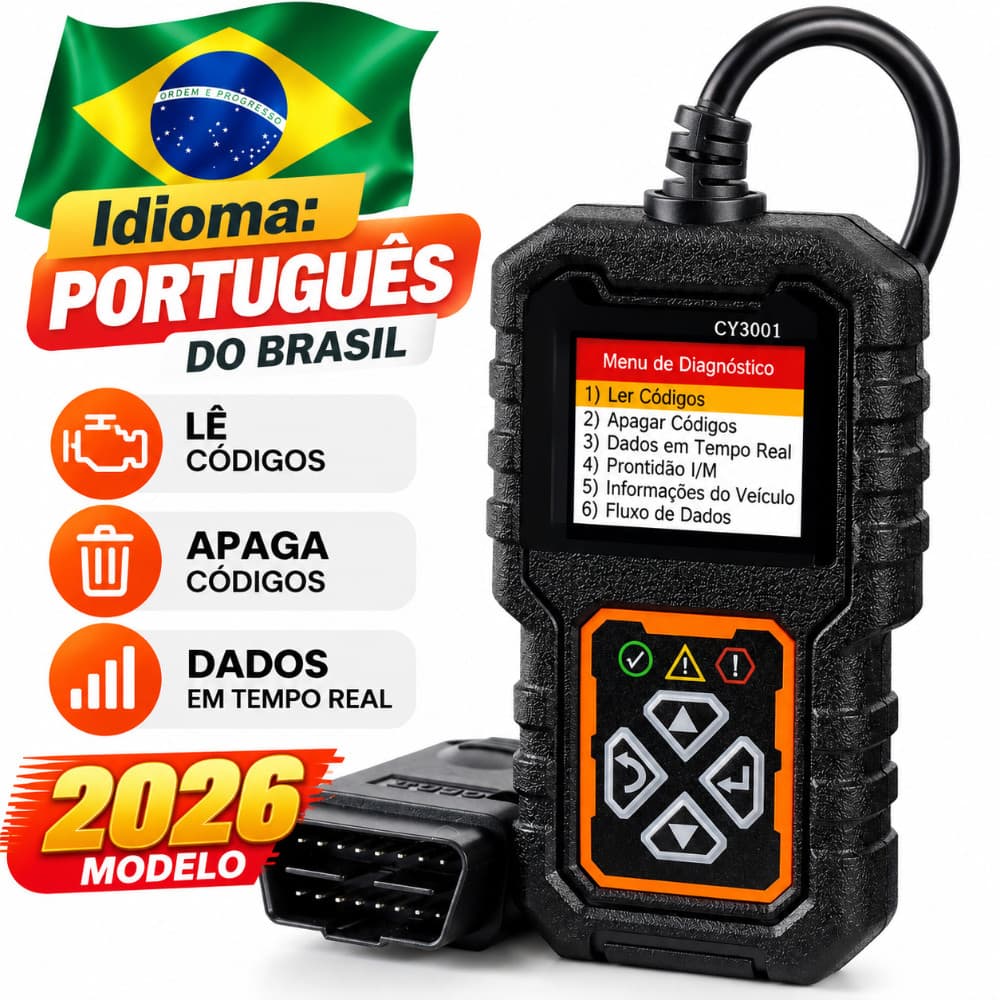 Scanner OBD2-Ferramenta De Diagnóstico Para Ler E Apagar Falhas Do Motor Todos Os Carros OBD II Desde 2008