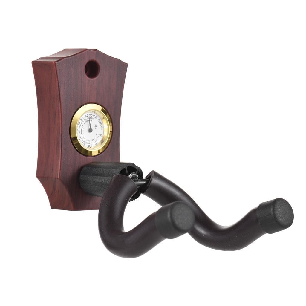 musiclover-BR fangzi Suporte de parede para guitarra 2 em 1 com higrômetro e medidor de umidade Cabide Suporte para