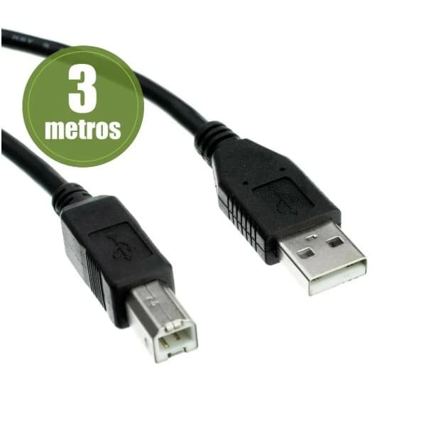 CABO DE IMPRESSORA 3 METROS USB 2.0 AM+BM - EXBOM 03935