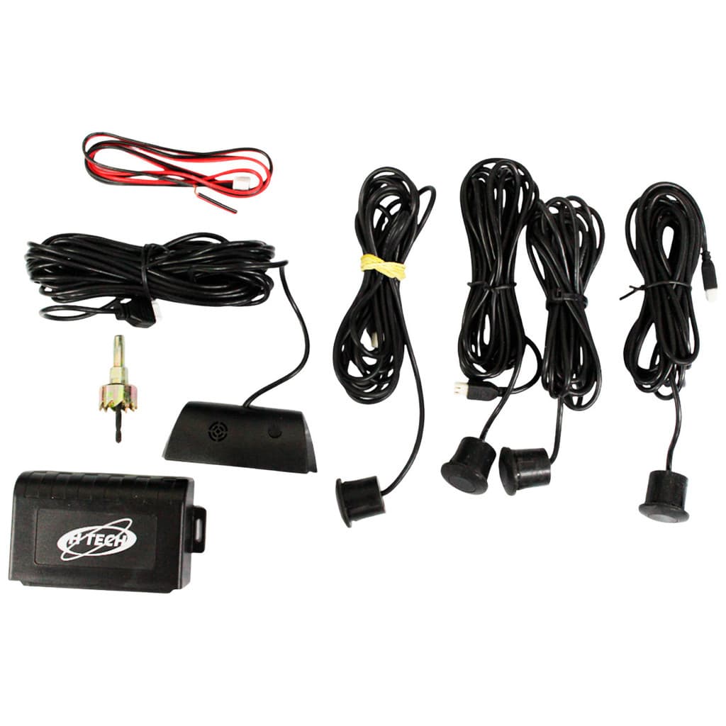 Sensor de Ré com Display LED 4 Sensores Preto H-Tech HT-SSR0