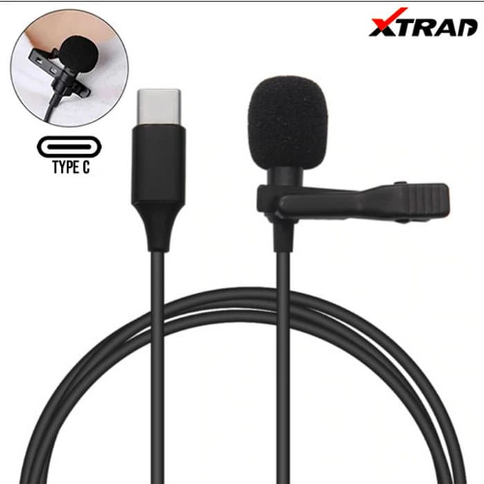 Microfone de Lapela Tipo C CH0454 Xtrad