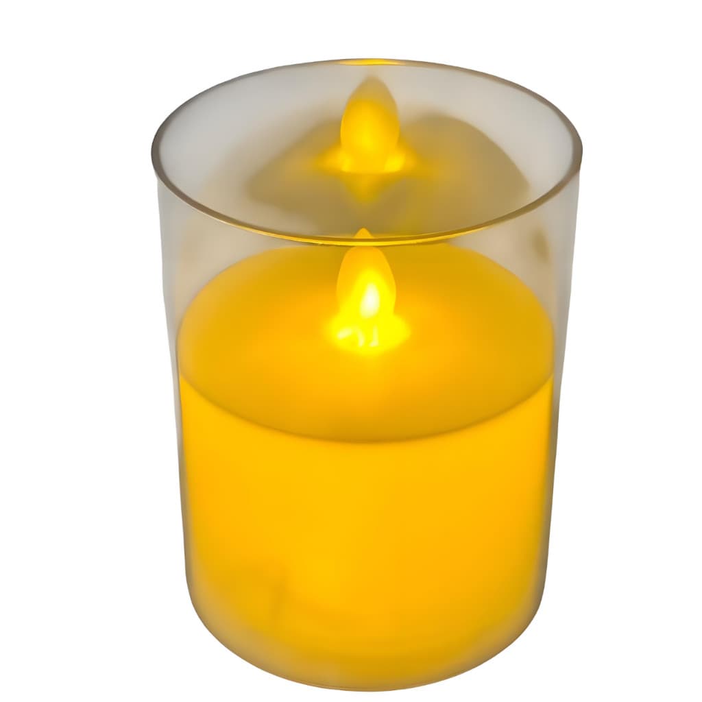 Vela Led Eletrônica Amarela Linda Decorativa Com Baterias/Festa/Casamento/Decoração