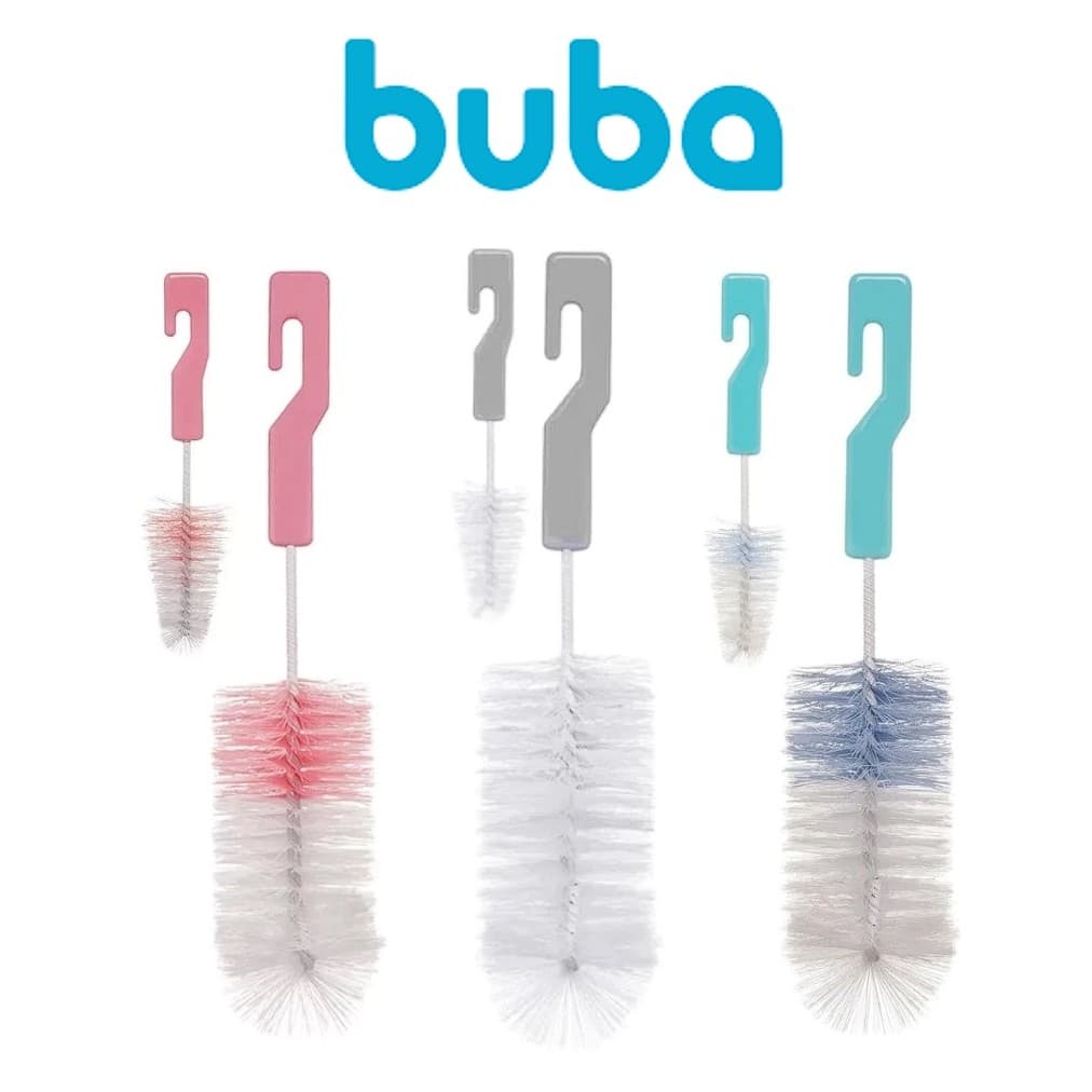 Kit Escova De Lavar Mamadeira e Bico Buba