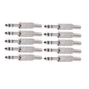 Conector P10 macho Kit com 10 unidades