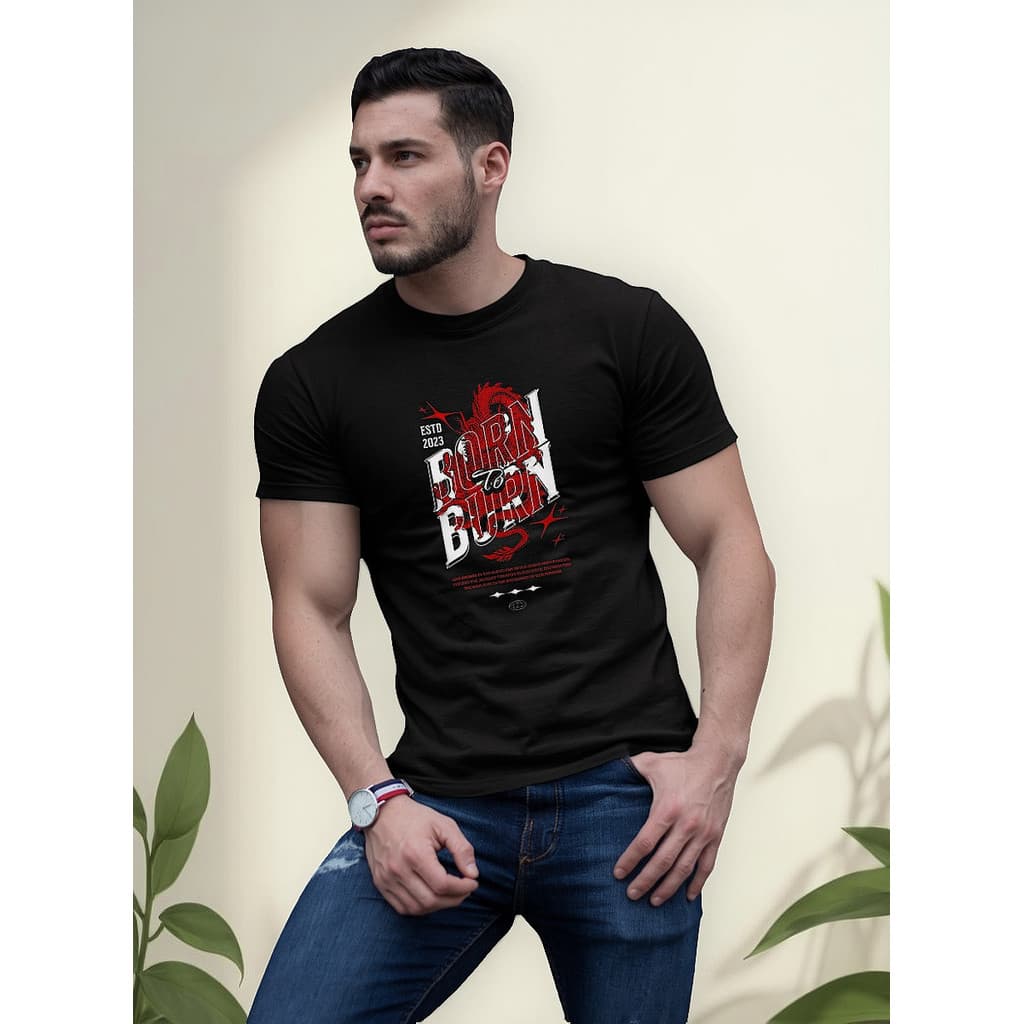 Camiseta Masculina Camisa Dragão Born 100% Algodão Clássica