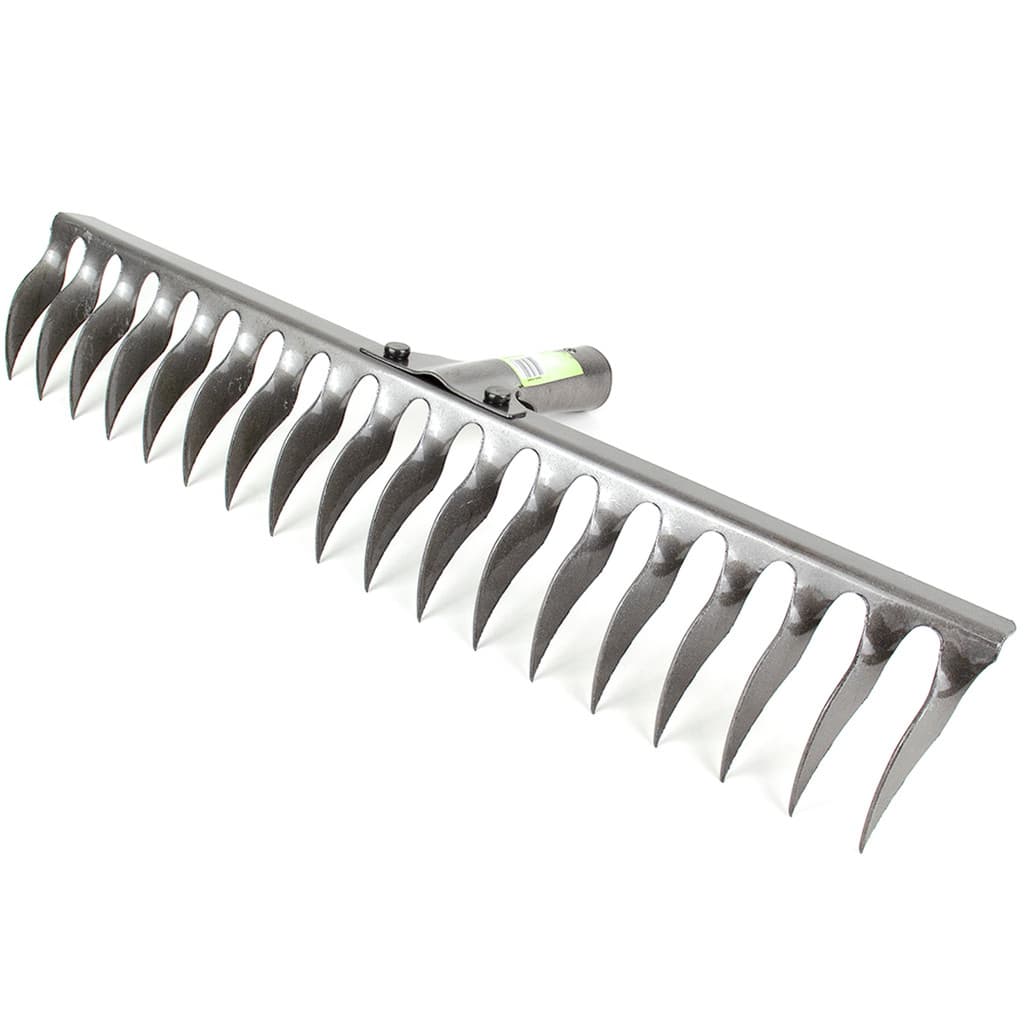 Ancinho Rastelo Jardinagem 18 Dentes De Ferro 50cm Sem Cabo