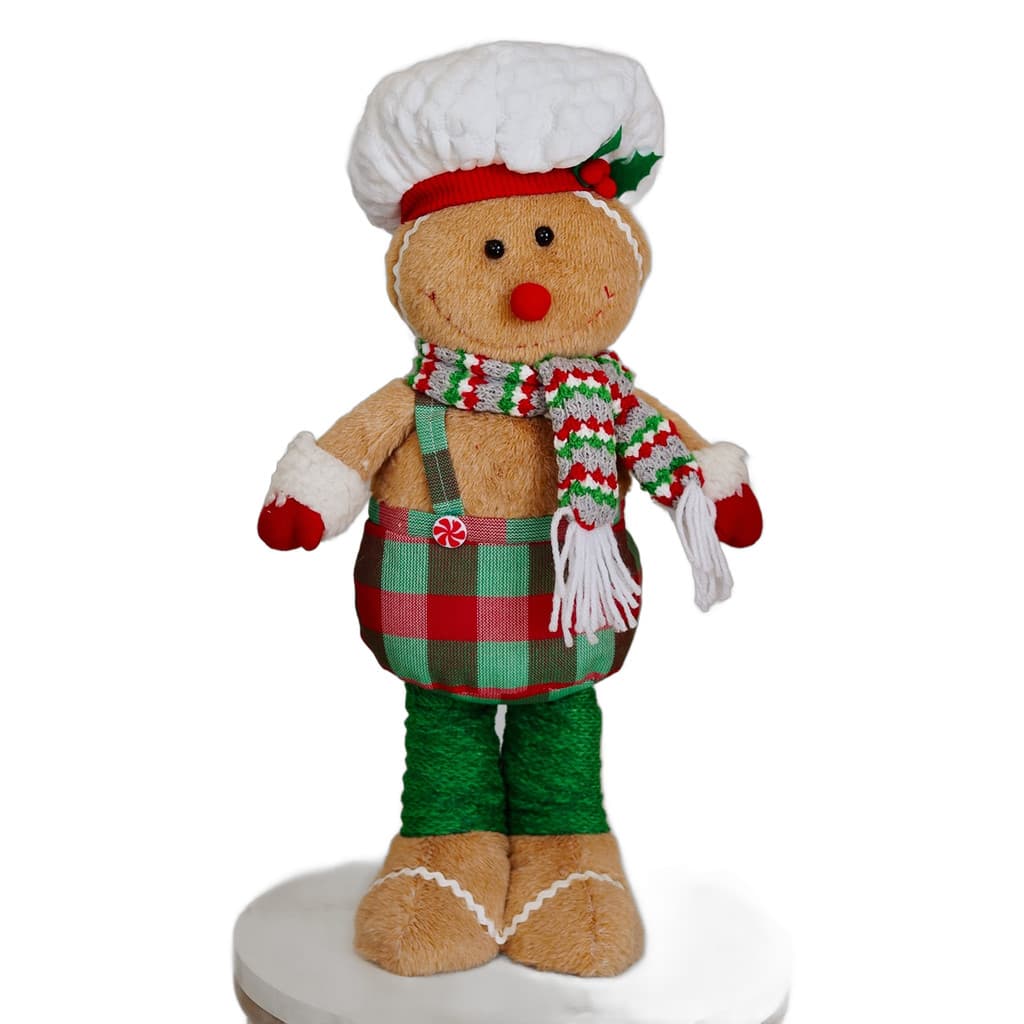 Boneco Gingerbread Natalino - 60cm Colorido - Tokdacasa