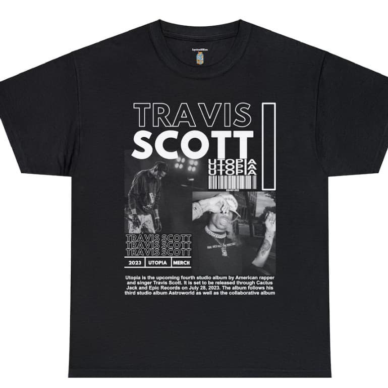 Camiseta camisa Unissex Algodão Utopia Travis Scott blus blusa laçamento envio ja