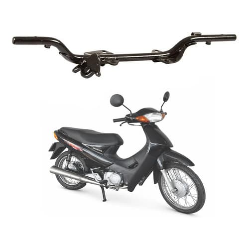 Estribo Central Pedal Apoio Pro Tork Para Honda Biz 100 1998 A 2010 Preto