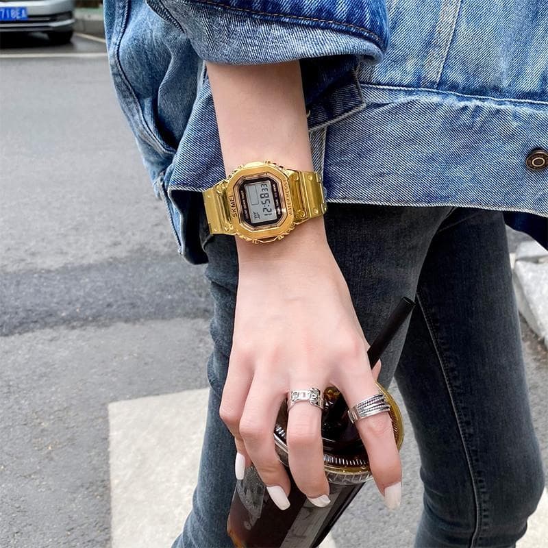 Simples estilo legal relógio eletrônico feminino ins estilo Super quente à prova dwaterproof água casal relógio eletrôni