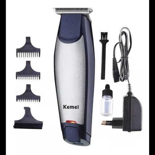 Maquina de Cortar Cabelo Kemei/LOF-V KM-5021 Azul 110V/240V Bivolt Aparador de Pelos Sem Fio Recarregavel