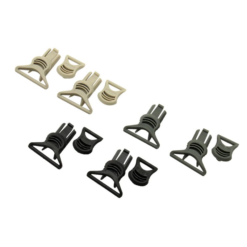 Fivela de óculos de trilho lateral para capacete Rhinoceros adequada para faixa elástica de 36 mm ou 19 mm 2 peças/conju