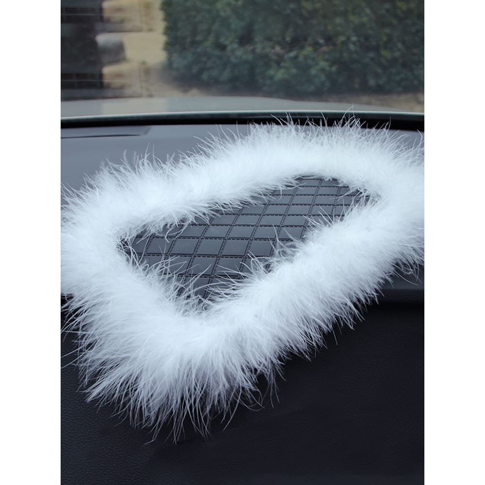 Tapetes de penas acessórios interiores do carro adequados para decorações decorações Console central painel de pelúcia a