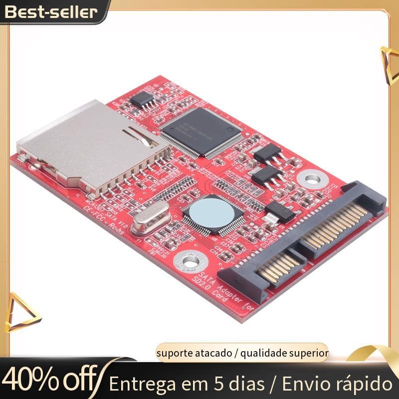 MMC SD SDHC 2.0SATA Para Cartão Adaptador De Alta Velocidade SATA HDD Conversão Digital Seguro