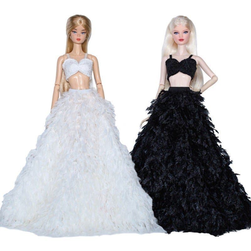 Adequado Para Vestidos Inchados De Boneca Fina De 30 Cm E Acessórios De Roupas De Brinquedo Sem Alças