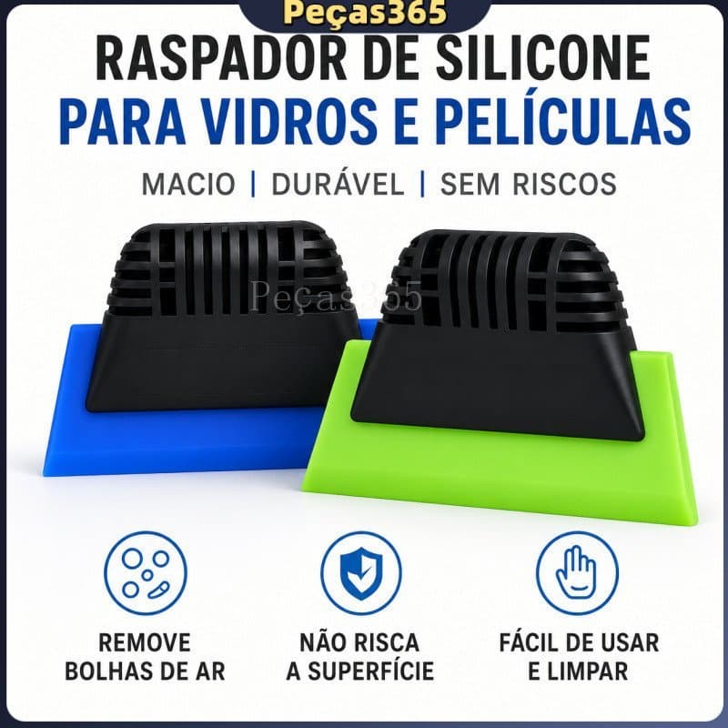 Rodo silicone Pára-Brisas Rodo Raspador para Insulfilm, Vinil e Vidro Automotivo com Lâmina Macia Substituível
