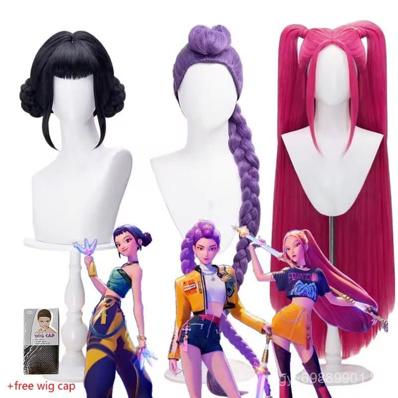Remi Mera Zuey Peruca Cosplay KPep Domen Hanters Superstar Anime gilrs Perucas0